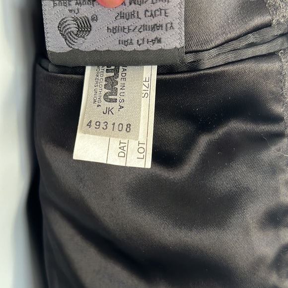 Vintage Christian Dior pure wool dark charcoal gray peacoat size - Picture 14 of 17